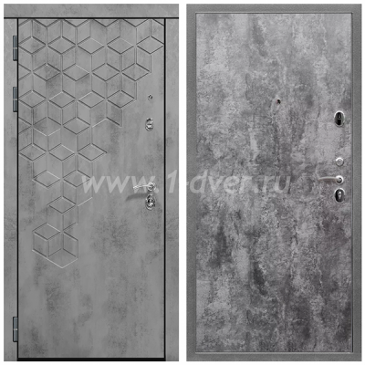 Входная дверь Армада Квадро ПЭ Цемент темный 6 мм