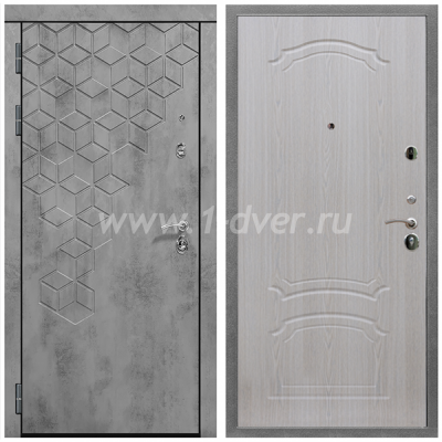 Входная дверь Армада Квадро ФЛ-140 Беленый дуб 6 мм