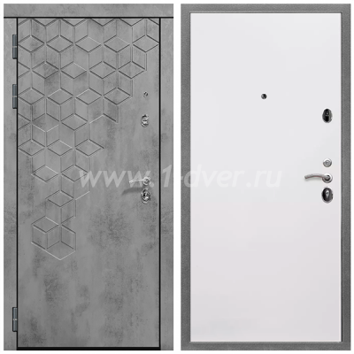 Входная дверь Армада Квадро Гладкая белый матовый 10 мм