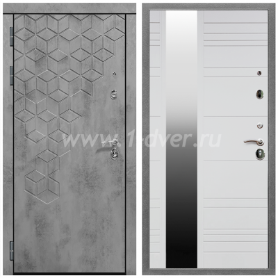 Входная дверь Армада Квадро ФЛЗ-Сити Белый матовый 16 мм