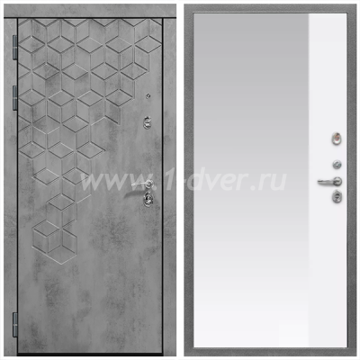 Входная дверь Армада Квадро ФЛЗ-Панорама-1 Белый матовый 16 мм