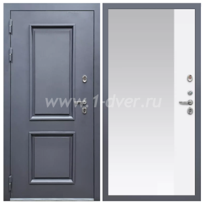 Входная дверь Армада Корса-2 ФЛЗ-Панорама-1 Белый матовый 16 мм