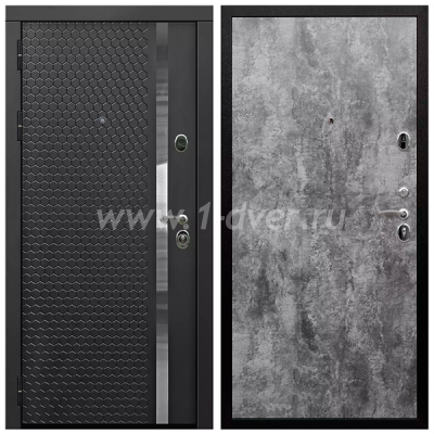Входная дверь Армада Престиж Черная шагрень ФЛН-501 ПЭ Цемент темный 6 мм