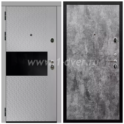 Входная дверь Армада Престиж Черная шагрень Милк рикамо софт ФЛС-502 ПЭ Цемент темный 6 мм