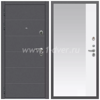 Входная дверь Армада Роуд ФЛЗ-Панорама-1 Белый матовый 16 мм