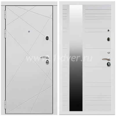 Входная дверь Армада Тесла ФЛЗ-Сити Белый матовый 16 мм