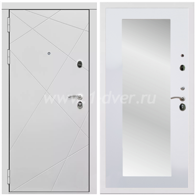 Входная дверь Армада Тесла ФЛЗ-Пастораль Белый матовый 16 мм