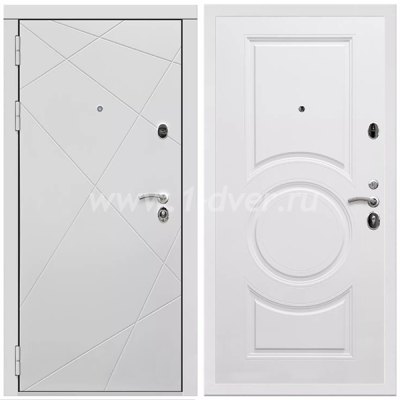 Входная дверь Армада Тесла МС-100 Белый матовый 16 мм