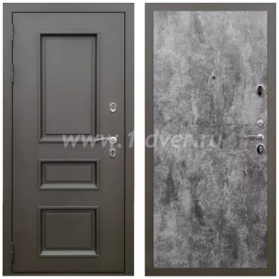 Входная дверь Армада Термо Корса (Фаренгейт) ПЭ Цемент темный 6 мм