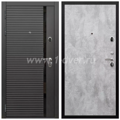 Входная дверь Армада Престиж Черная шагрень ФЛС-550 ПЭ Цемент светлый 6 мм