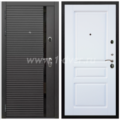 Входная дверь Армада Престиж Черная шагрень ФЛС-550 ФЛ-243 Белый матовый 16 мм