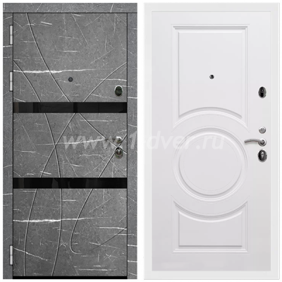 Входная дверь Армада Престиж Белая шагрень Торос графит ФЛС-25 МС-100 Белый матовый 16 мм