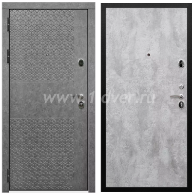 Входная дверь Армада Престиж Черная шагрень Штукатурка графит ФЛ-502 (без стекла) ПЭ Цемент светлый 6 мм