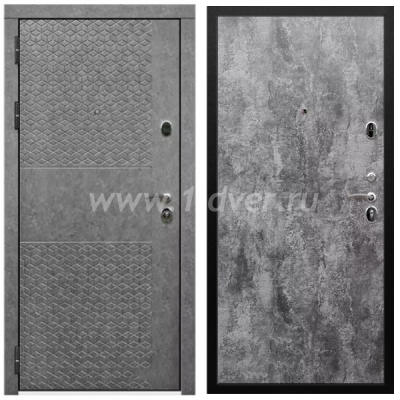 Входная дверь Армада Престиж Черная шагрень Штукатурка графит ФЛ-502 (без стекла) ПЭ Цемент темный 6 мм
