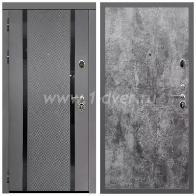 Входная дверь Армада Гарант Графит абсолют софт ФЛС-500 ПЭ Цемент темный 6 мм