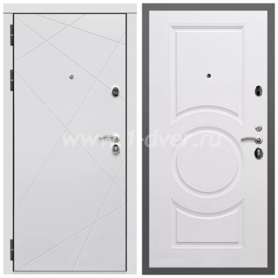 Входная дверь Армада Гарант Лофт белый ФЛ-291 МС-100 Белый матовый 16 мм