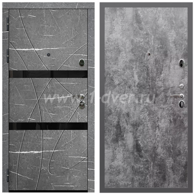Входная дверь Армада Гарант Торос графит ФЛС-25 ПЭ Цемент темный 6 мм