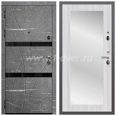 Входная дверь Армада Гарант Торос графит ФЛС-25 ФЛЗ-Пастораль Сандал белый 16 мм