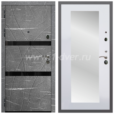 Входная дверь Армада Гарант Торос графит ФЛС-25 ФЛЗ-Пастораль Белый матовый 16 мм