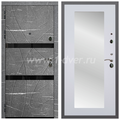 Входная дверь Армада Гарант Торос графит ФЛС-25 ФЛЗ-Пастораль Ясень белый 16 мм