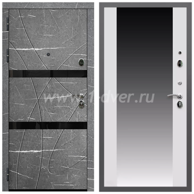 Входная дверь Армада Гарант Торос графит ФЛС-25 СБ-16 Белый матовый 16 мм
