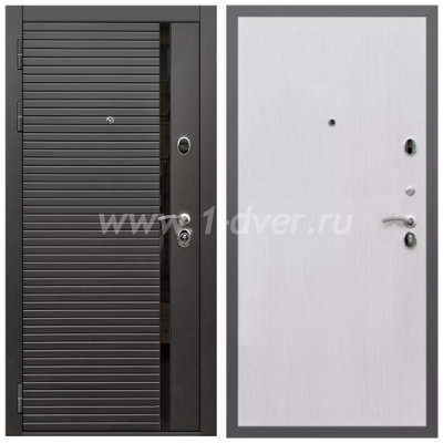 Входная дверь Армада Гарант Черная шагрень ФЛС-550 ПЭ Белый ясень 6 мм