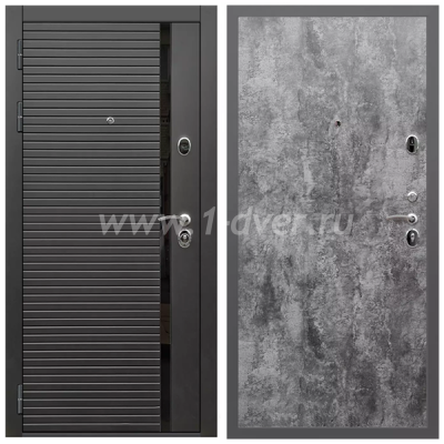 Входная дверь Армада Гарант Черная шагрень ФЛС-550 ПЭ Цемент темный 6 мм