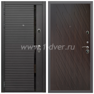 Входная дверь Армада Гарант Черная шагрень ФЛС-550 ФЛ-86 Венге структурный 16 мм