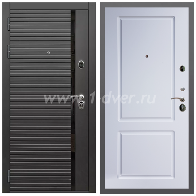 Входная дверь Армада Гарант Черная шагрень ФЛС-550 ФЛ-117 Белый матовый 16 мм