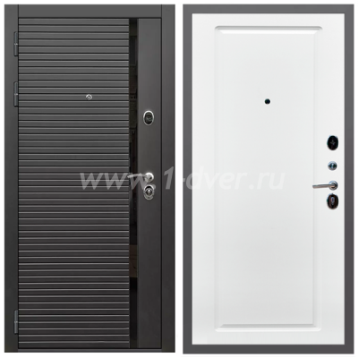 Входная дверь Армада Гарант Черная шагрень ФЛС-550 ФЛ-119 Белый матовый 16 мм