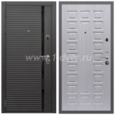 Входная дверь Армада Гарант Черная шагрень ФЛС-550 ФЛ-183 Беленый дуб 16 мм