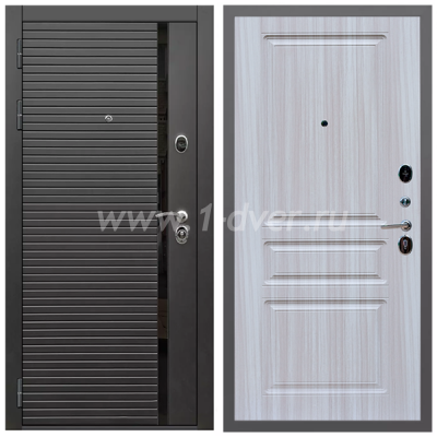 Входная дверь Армада Гарант Черная шагрень ФЛС-550 ФЛ-243 Сандал белый 16 мм