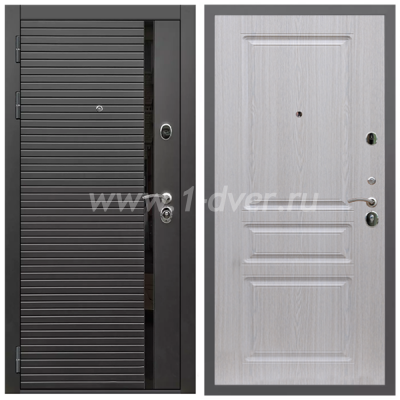 Входная дверь Армада Гарант Черная шагрень ФЛС-550 ФЛ-243 Беленый дуб 16 мм