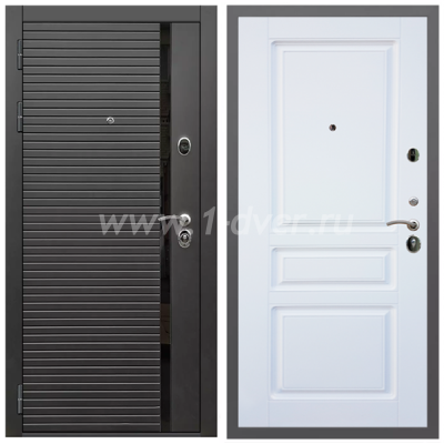 Входная дверь Армада Гарант Черная шагрень ФЛС-550 ФЛ-243 Белый матовый 16 мм