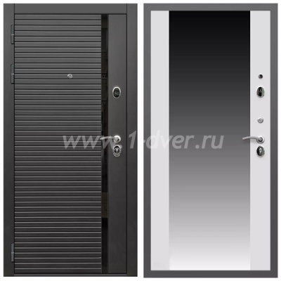 Входная дверь Армада Гарант Черная шагрень ФЛС-550 СБ-16 Белый матовый 16 мм