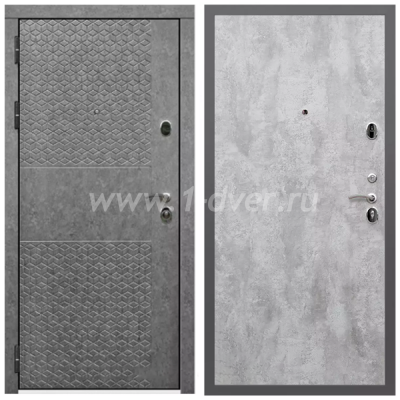Входная дверь Армада Гарант Штукатурка графит ФЛ-502 (без стекла) ПЭ Цемент светлый 6 мм