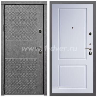 Входная дверь Армада Гарант Штукатурка графит ФЛ-502 (без стекла) ФЛ-117 Белый матовый 16 мм