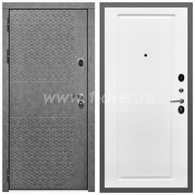 Входная дверь Армада Гарант Штукатурка графит ФЛ-502 (без стекла) ФЛ-119 Белый матовый 16 мм