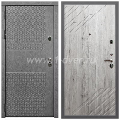 Входная дверь Армада Гарант Штукатурка графит ФЛ-502 (без стекла) ФЛ-143 Рустик натуральный 16 мм