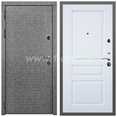Входная дверь Армада Гарант Штукатурка графит ФЛ-502 (без стекла) ФЛ-243 Белый матовый 16 мм