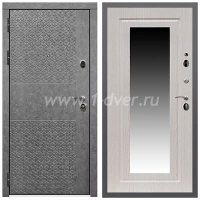 Входная дверь Армада Гарант Штукатурка графит ФЛ-502 (без стекла) ФЛЗ-120 Беленый дуб 16 мм