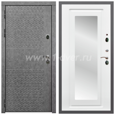 Входная дверь Армада Гарант Штукатурка графит ФЛ-502 (без стекла) ФЛЗ-120 Ясень белый 16 мм