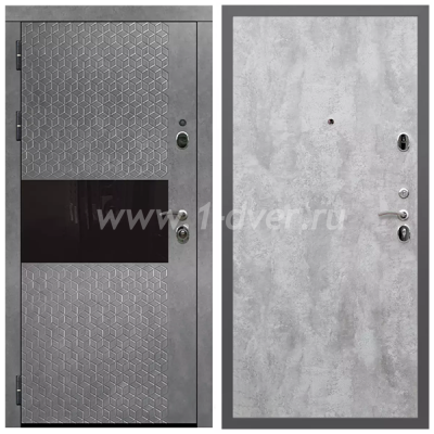 Входная дверь Армада Гарант Штукатурка графит ФЛС-502 ПЭ Цемент светлый 6 мм