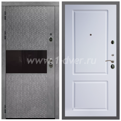 Входная дверь Армада Гарант Штукатурка графит ФЛС-502 ФЛ-117 Белый матовый 16 мм