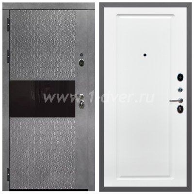 Входная дверь Армада Гарант Штукатурка графит ФЛС-502 ФЛ-119 Белый матовый 16 мм