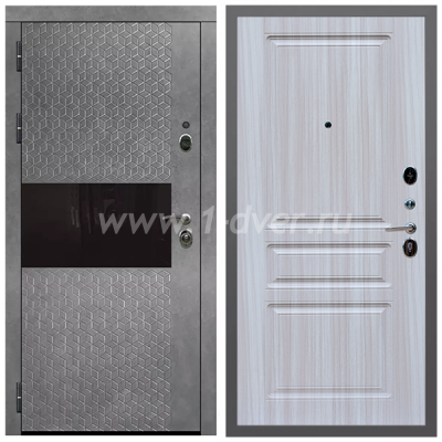 Входная дверь Армада Гарант Штукатурка графит ФЛС-502 ФЛ-243 Сандал белый 16 мм
