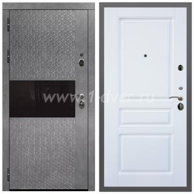 Входная дверь Армада Гарант Штукатурка графит ФЛС-502 ФЛ-243 Белый матовый 16 мм