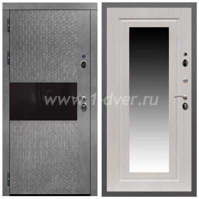 Входная дверь Армада Гарант Штукатурка графит ФЛС-502 ФЛЗ-120 Беленый дуб 16 мм