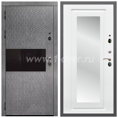 Входная дверь Армада Гарант Штукатурка графит ФЛС-502 ФЛЗ-120 Ясень белый 16 мм