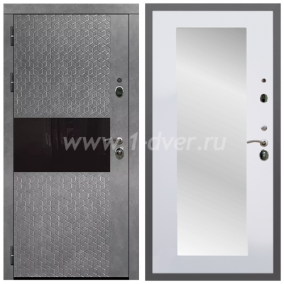 Входная дверь Армада Гарант Штукатурка графит ФЛС-502 ФЛЗ-Пастораль Белый матовый 16 мм